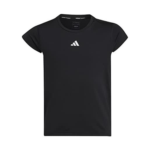 adidas g ti 3s t maglietta, nero/bianco/rosgoz, 7 años bambine e ragazze