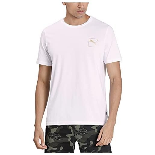 PUMA gold foil tee, maglietta uomo, nero, m