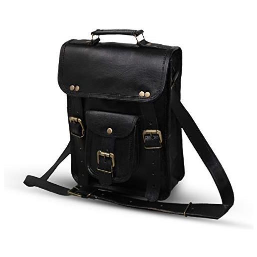 HG-LTHR jaald 28 cm tracolla in pelle valigetta borsello sacchetto del messaggero piccola borsa borsone a spalla per ufficio vintage uomo borsa del leather briefcase messenger bag