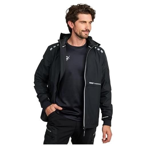 PUMA workwear giacca impermeabile - robusta giacca per uso esterno - giacca di protezione da lavoro, nero , m
