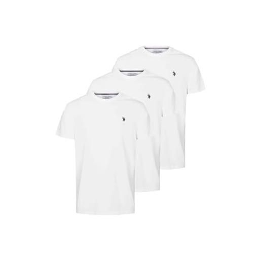 U.S. Polo ASSN. arjun - confezione da 3 magliette eleganti bianche e morbide, da uomo, bianco, 46 it