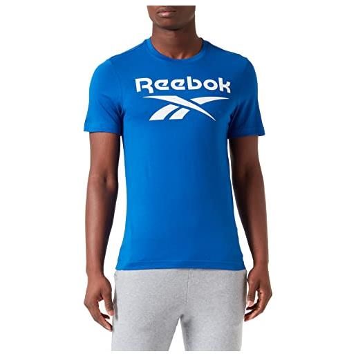 Reebok identità grande logo t-shirt, bianco, xxl uomo