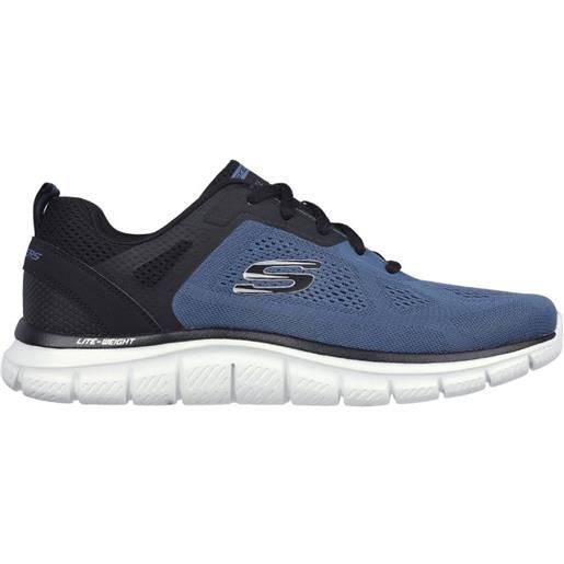 Skechers scarpe running uomo track broader nero-blu