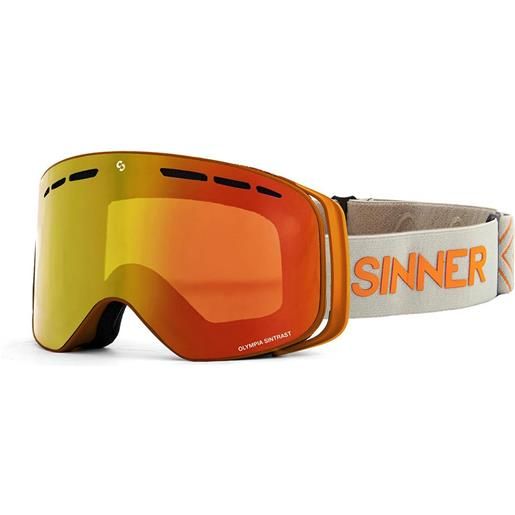 Sinner olympia+ ski goggles arancione double orange sintrast vent/cat1