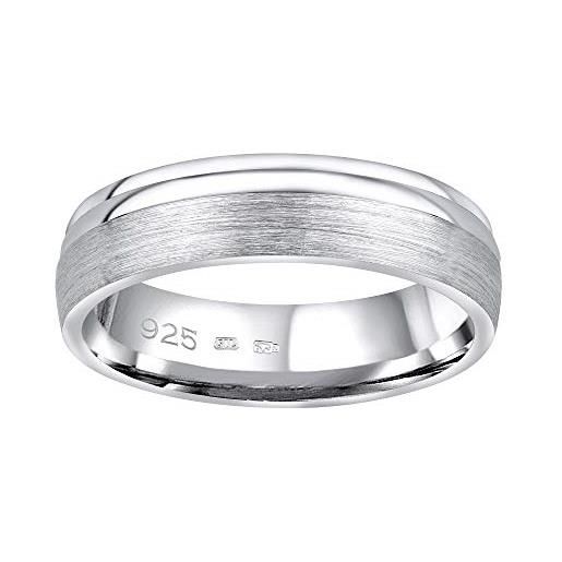 SILVEGO anello nuziale da uomo o donna in argento 925 amora