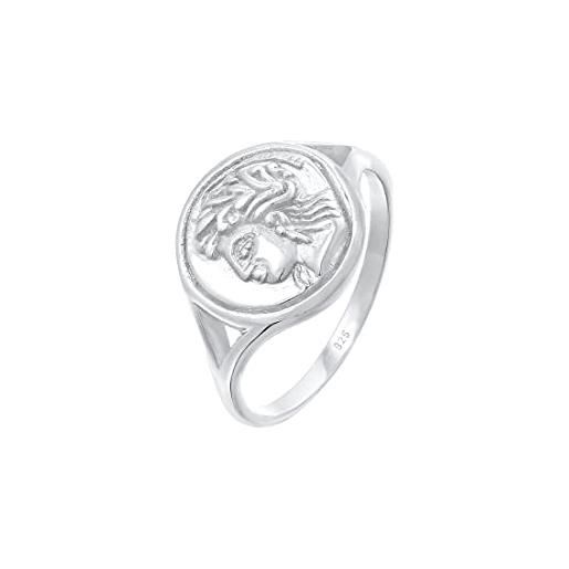 Elli anelli donna anello con sigillo moneta vintage look trend blogger in argento sterling 925