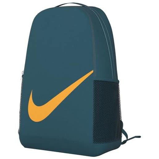 Nike zaino unisex per bambini brasilia kids backpack, geode teal/geode teal/sundial, dv9436-381, misc, geode teal/geode teal/sundial, 18 l, sport