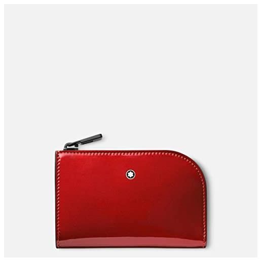 Montblanc extreme 2.0 glossy leather 129657 - mini borsa 2 cc in pelle di colore rosso, dimensioni: 12,5 x 9 x 2 cm, colore: rosso, classico