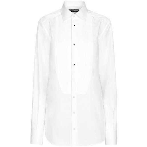 Dolce & Gabbana camicia con pettorina - bianco