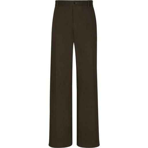 Dolce & Gabbana pantaloni a gamba ampia - marrone