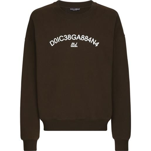 Dolce & Gabbana felpa con stampa - marrone