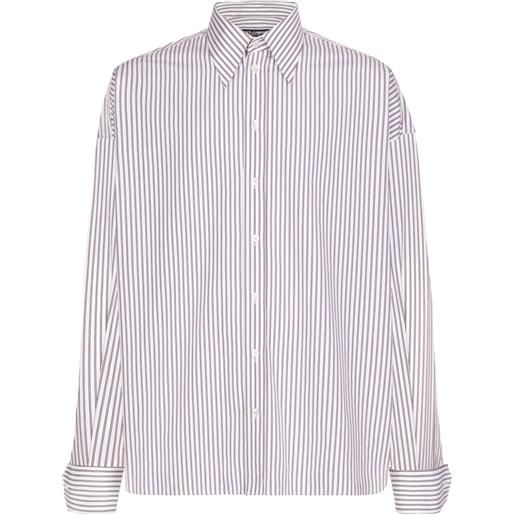 Dolce & Gabbana camicia oversize a righe - bianco