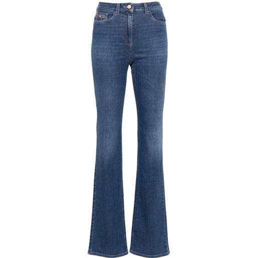 Elisabetta Franchi jeans svasati a vita alta - blu