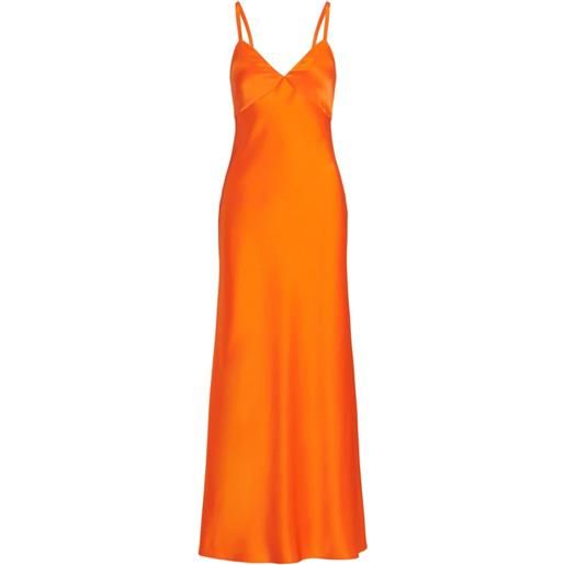 Polo Ralph Lauren abito in stile sottoveste con effetto satin - arancione
