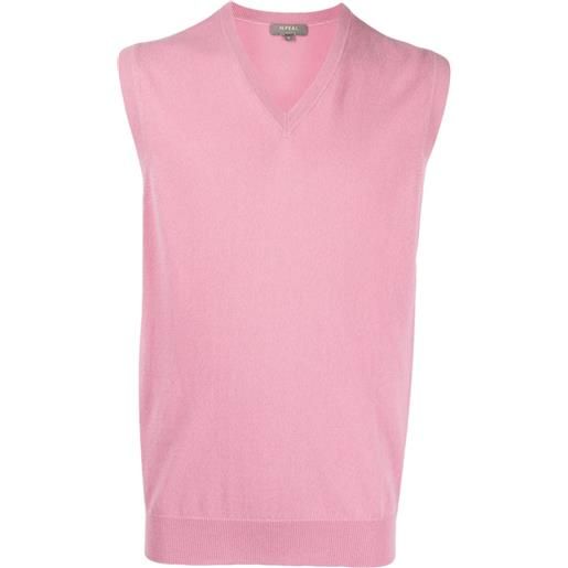 N.Peal gilet the westminster con scollo a v - rosa