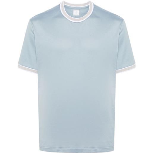Eleventy t-shirt con bordo a contrasto - blu