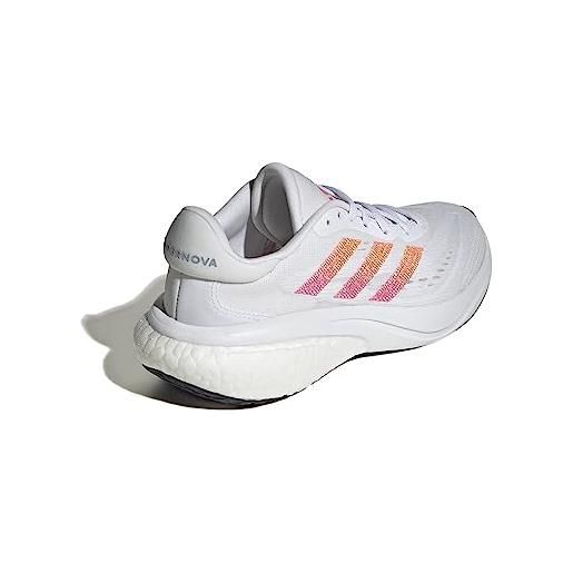 adidas supernova 3 running boost shoes kids, scarpe da corsa unisex - bambini e ragazzi, ftwr white lucid pink wonder blue, 35.5 eu