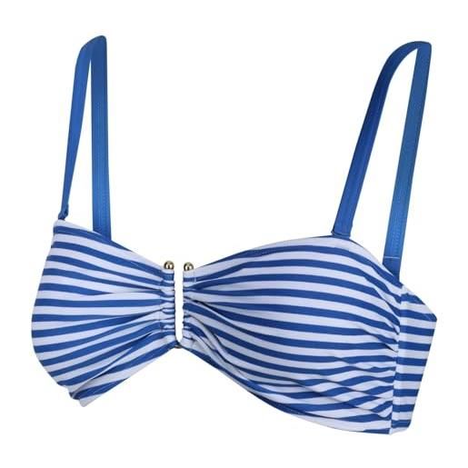 Regatta aceana' adjustable straps bikini top, costumi da bagno women's, strong blue stripe, xl