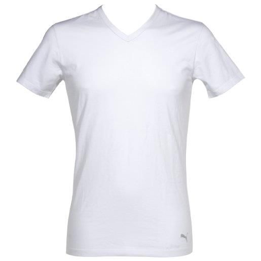 PUMA - maglietta da uomo con scollo a v tee 1p, uomo, 300 - bianco, s