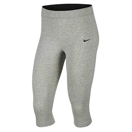 Nike w nsw legasee lggng knee lngth pantaloni sportivi, donna, dk grey heather/black, m