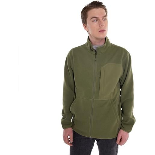 Burton runin full zip fleece verde m uomo