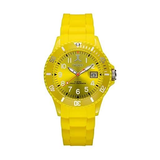 JWATCH milton superlight jw7040170 - orologio sportivo ultra leggero con cinturino in gomma e cassa in giallo, giallo. 
