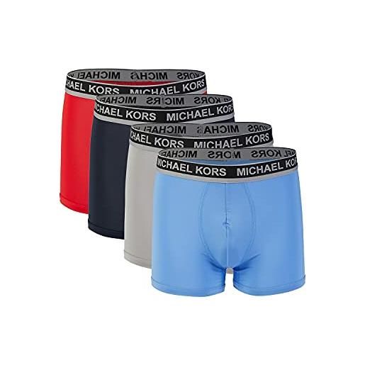 MICHAEL Michael Kors michael kors men`s performance poly boxer briefs 4 pack (black(9br1x10954)/red/blue, x-large)