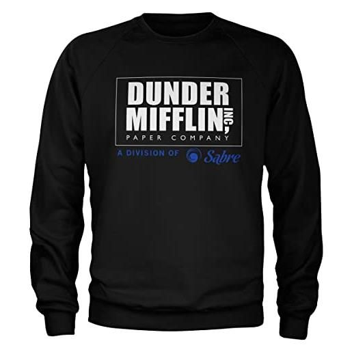 The Office licenza ufficiale dunder mifflin - division of sabre felpa (nero), medium