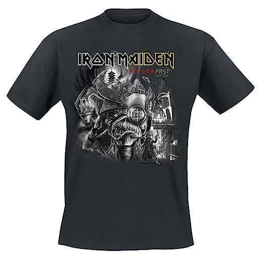 Iron Maiden the future past tour art 2023 uomo t-shirt nero m 100% cotone regular