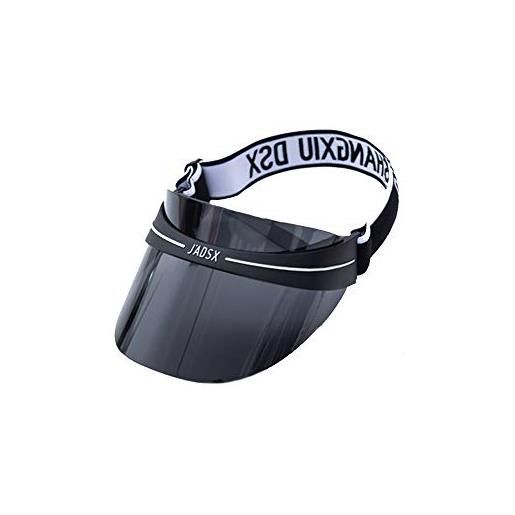 TTD visiera di protezione uv per il sole, cappello per visiera con archetto regolabile taglia unica per tutti gli occhiali da sole unisex
