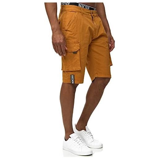 Indicode uomini coeur cargo shorts | pantaloncini cargo con 6 tasche in 98% cotone honey xl