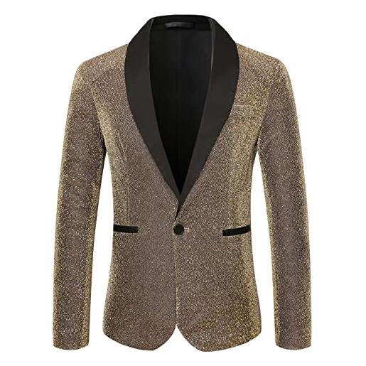 Generico blazer per uomo giacca da abito slim fit monopetto leggero 1 botton elegante vestito giacche vestiti eleganti uomo giubbotto piumino uomo
