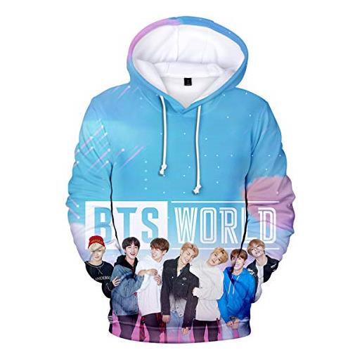 Qaedtls kpop bts 3d hoodie love yourself world tour jimin suga v jungkook maglione