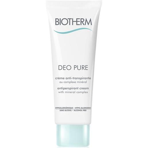 Biotherm deo pure crème crema antitraspirante con complesso minerale tri-attivo 75 ml