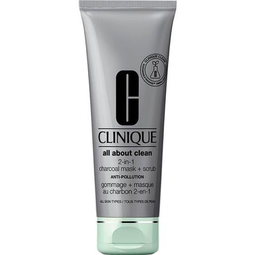 Clinique all about clean 2 in 1 charcoal mask + scrub 100 ml