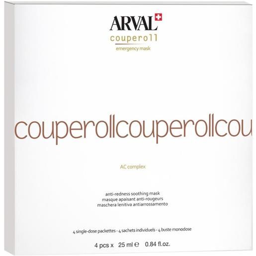Arval couperoll emergency mask maschera lenitiva antiarrossamento 4 pezzi x 25 ml