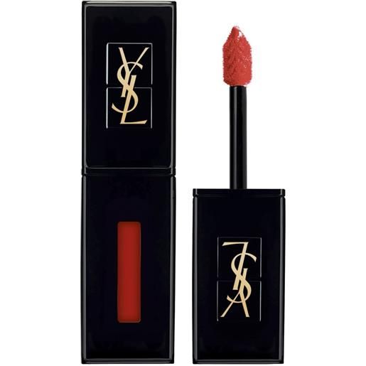 Yves Saint Laurent rouge pur couture vernis à lèvres vinyl cream lacca per le labbra n°406 - orange electro