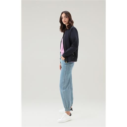 Woolrich donna bomber charlotte in urban touch blu taglia s