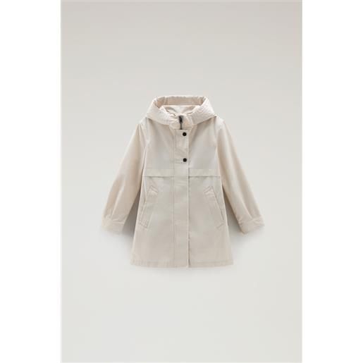 Woolrich summer parka da bambina in urban touch beige taglia 6