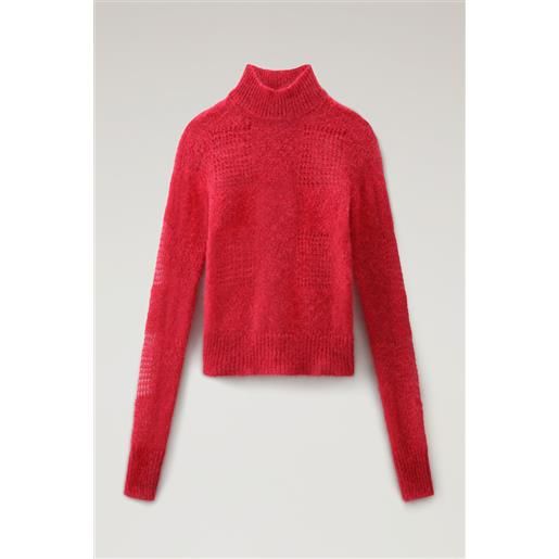 Woolrich donna maglioncino con trasparenze in misto mohair e lana daniëlle cathari / Woolrich rosso taglia xs