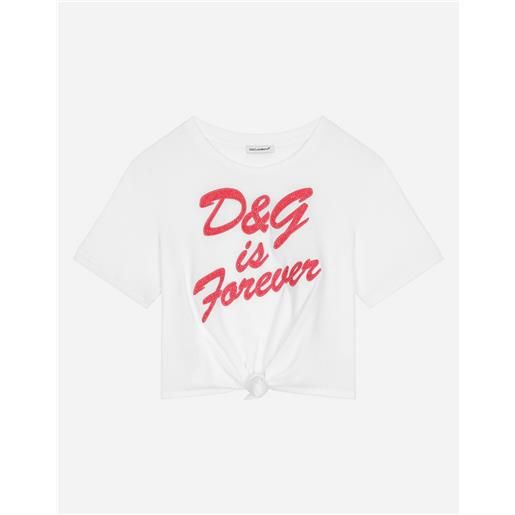 Dolce & Gabbana t-shirt in jersey con ricamo dg