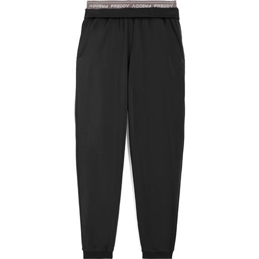 Freddy pantaloni joggers in jersey con elastico logato scopribile