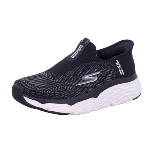 Skechers max cushioning slip-ins - scarpe da corsa atletiche con memory foam, nero/bianco, 42 eu