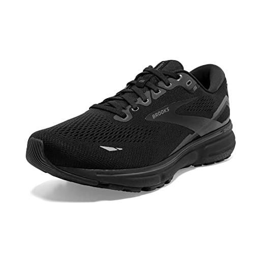 Brooks ghost 15, scarpe da corsa uomo, nero (black black ebony), 42 eu