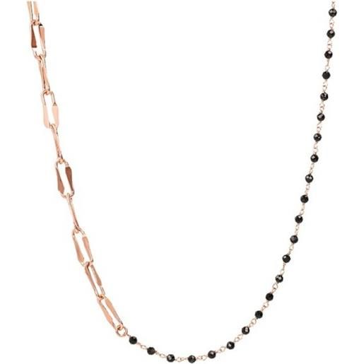 BRONZALLURE collana lunga rosario e maglie asimmetriche BRONZALLURE