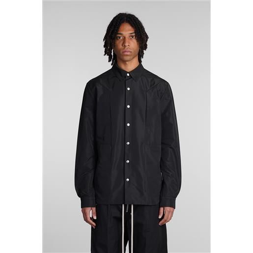 Rick Owens giacca casual fog pocket in poliestere nera
