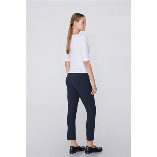 Tezenis pantaloni capri in viscosa con spacchetti donna blu