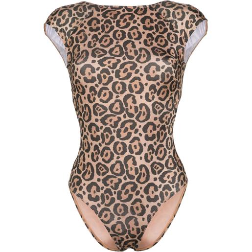 Emporio Armani costume intero leopardato - marrone