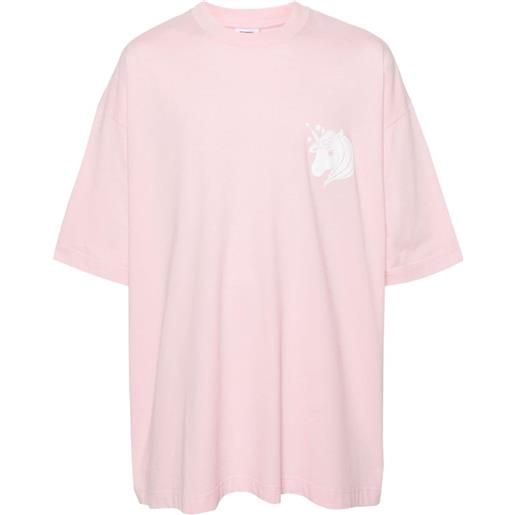 VETEMENTS t-shirt con stampa unicorno - rosa