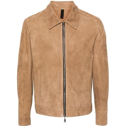 Tagliatore giacca con zip - marrone